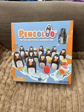 Pengoloo Kids Board Game - Colorful Penguins (Blue & Orange Box)